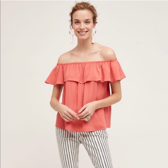 Anthropologie Maeve Islander Off the Shoulder Top - Picture 1 of 15